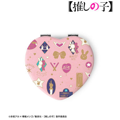 推しの子_アイ モチーフ柄 ハート型折りたたみミラー