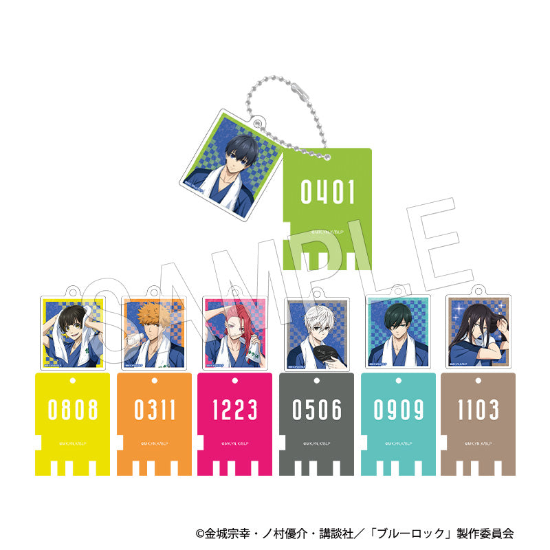 ブルーロック_トレーディング銭湯錠風キーホルダー 館内着ver.