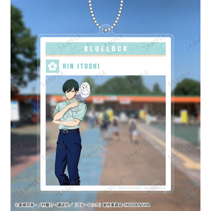 ブルーロック_ 東武動物公園コラボ 描き下ろしイラスト 糸師 凛 飼育係ver. SNS風BIGアクリルキーホルダー
