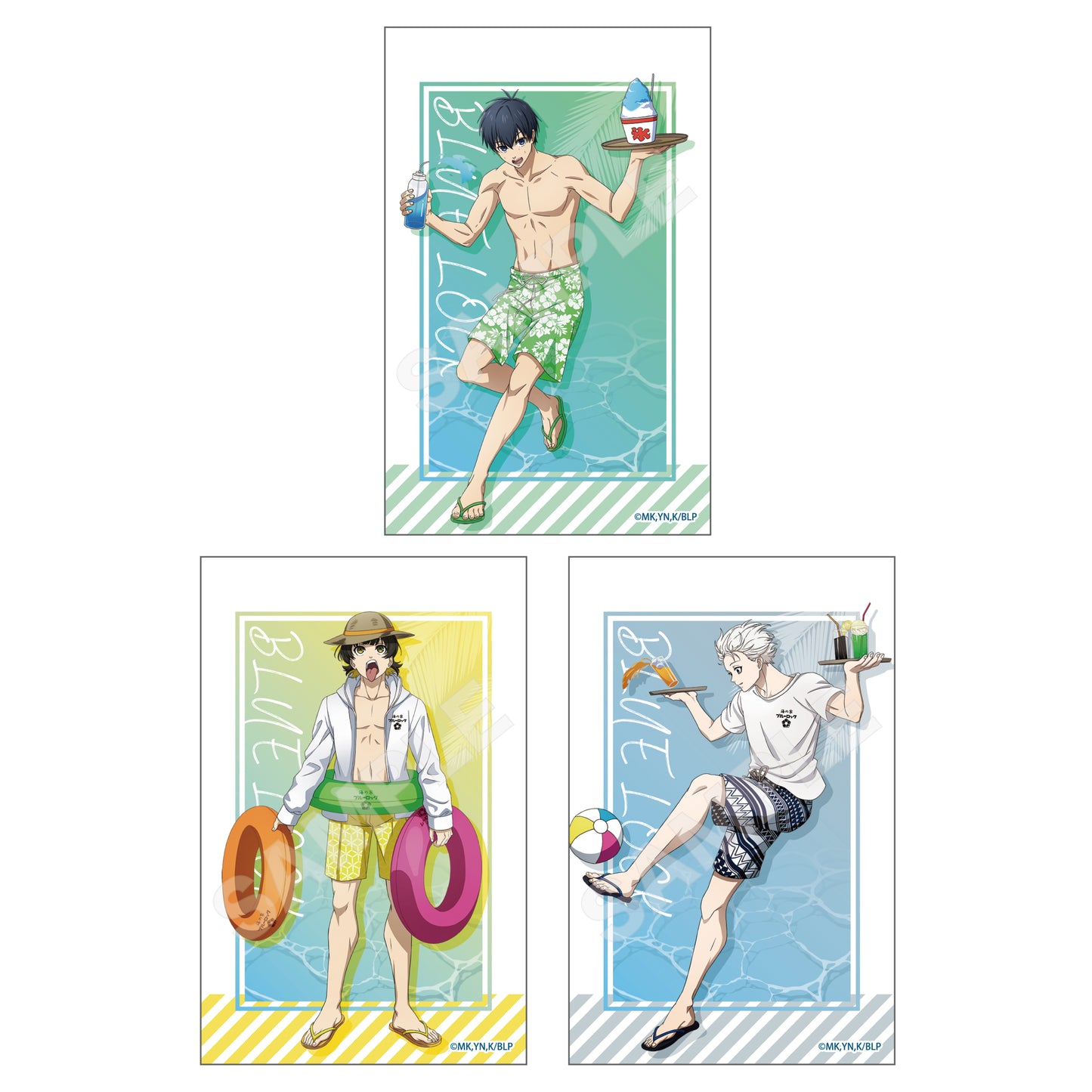 ブルーロック_海の家 サテン地ステッカー /01 第1弾 1BOX