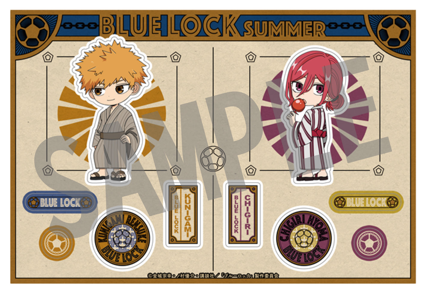 ブルーロック_ステッカー 國神 錬介&千切 豹馬 SUMMER ver.