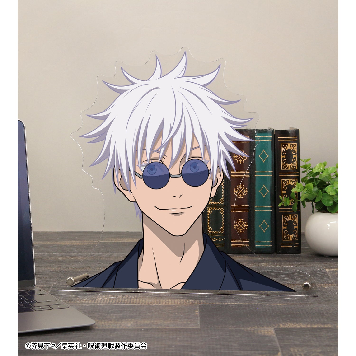 呪術廻戦_ 花やしきコラボ 描き下ろしイラスト 懐玉・玉折 五条 悟 浴衣ver. 特大ダイカットアクリルパネル