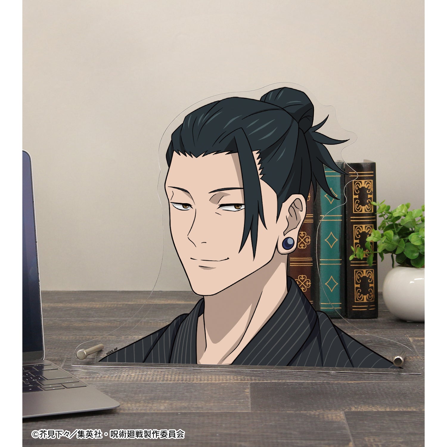 呪術廻戦_ 花やしきコラボ 描き下ろしイラスト 懐玉・玉折 夏油 傑 浴衣ver. 特大ダイカットアクリルパネル