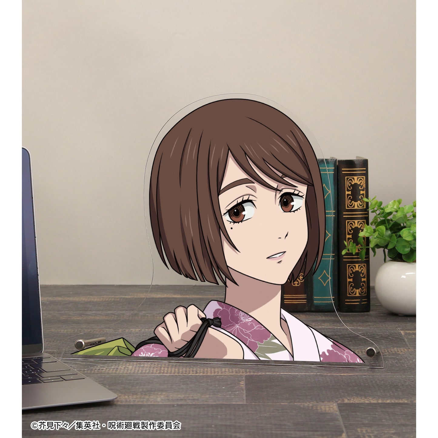 呪術廻戦_ 花やしきコラボ 描き下ろしイラスト 懐玉・玉折 家入硝子 浴衣ver. 特大ダイカットアクリルパネル