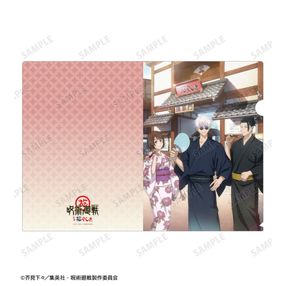 呪術廻戦_ 花やしきコラボ 描き下ろしイラスト 懐玉・玉折 集合 浴衣ver. クリアファイル