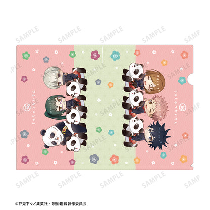 呪術廻戦_ 花やしきコラボ 集合 ちびキャラ アトラクションver. クリアファイル