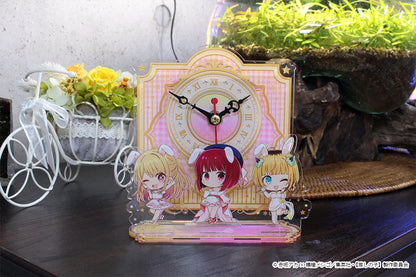 【推しの子】_ぷちちょこアクリル置時計【ルビー&かな&MEMちょ】白ドレス