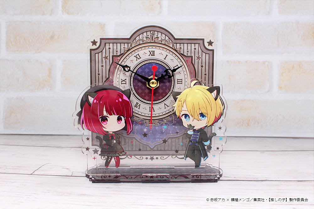 【推しの子】_ぷちちょこアクリル置時計【アクア&かな】黒ドレス