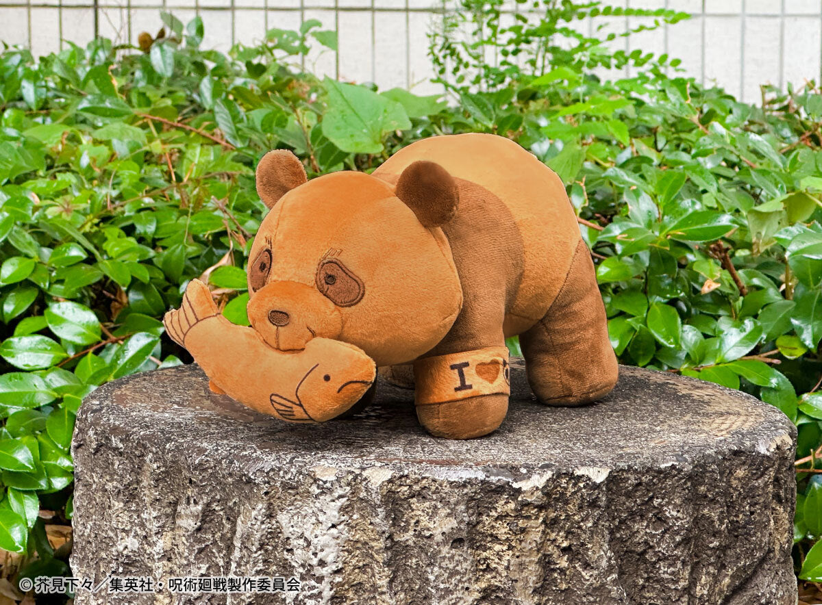 呪術廻戦_パンダの木彫り風ぬいぐるみ