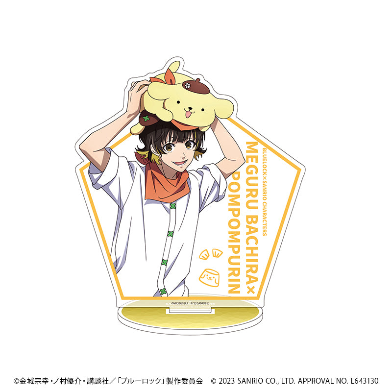 ブルーロック×サンリオキャラクターズ_キャラアクリルフィギュア12/蜂楽廻×ポムポムプリン　バストアップデザイン(描き下ろしイラスト)