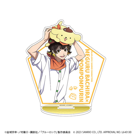 ブルーロック×サンリオキャラクターズ_キャラアクリルフィギュア12/蜂楽廻×ポムポムプリン　バストアップデザイン(描き下ろしイラスト)