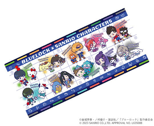 ブルーロック×サンリオキャラクターズ_フェイスタオル(ミニキャライラスト)