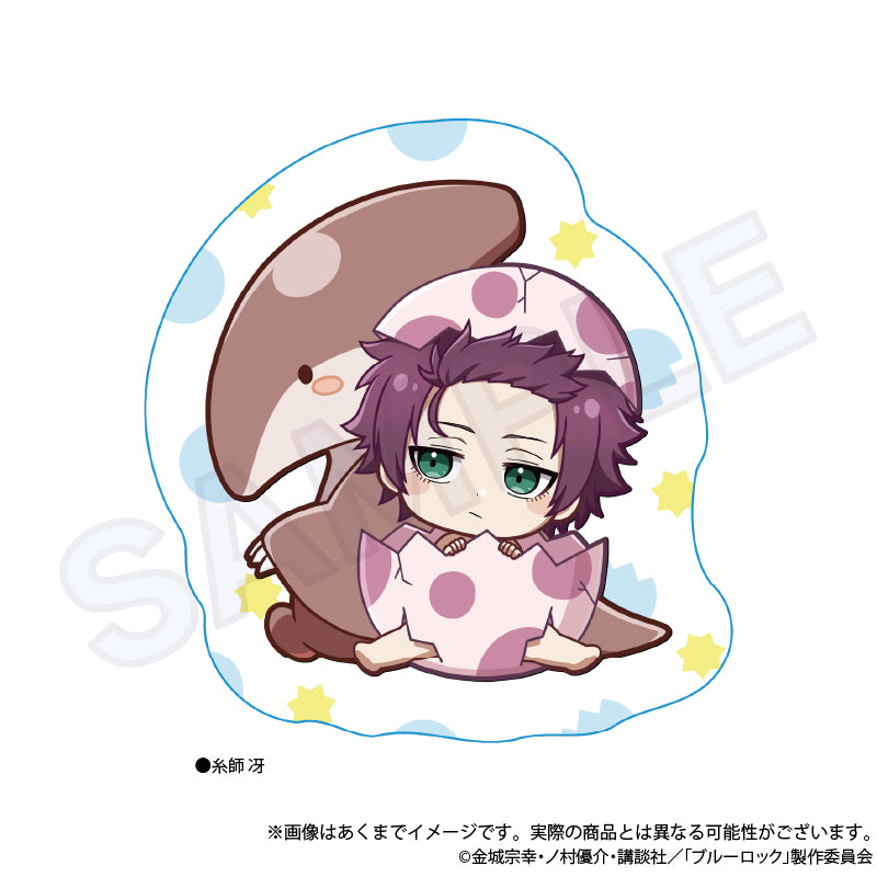 ブルーロック_ぎゃおコレ ダイカットクッションキーホルダー ベビたま ver. 糸師 冴