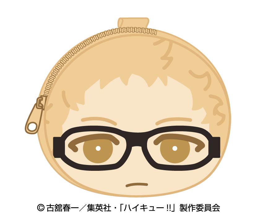 ハイキュー!!_おまんじゅうふかふかポーチ 3.月島蛍