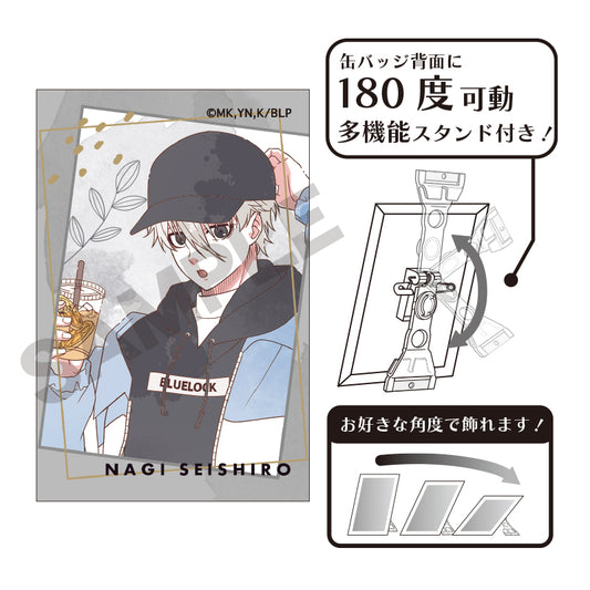 ブルーロック_アート缶バッジ　凪誠士郎　ニュアンスカラー