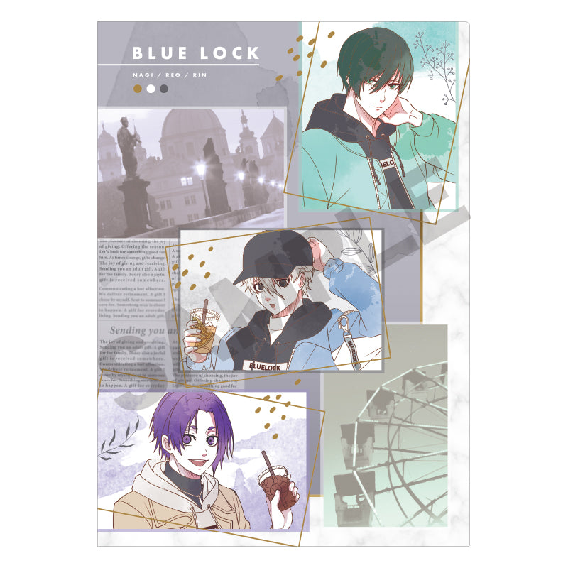 ブルーロック_シングルクリアファイル　ブラック　ニュアンスカラー