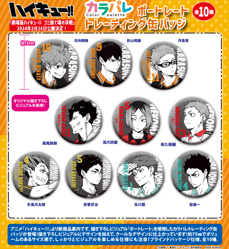 ハイキュー!!_カラパレ ポートレートトレーディング缶バッジ【BOX】