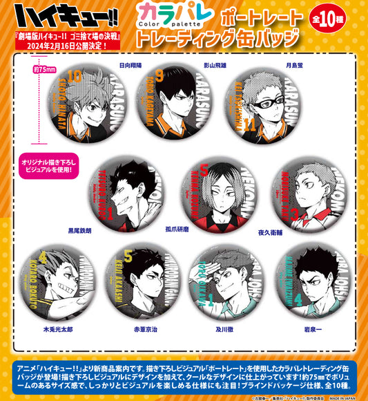 ハイキュー!!_カラパレ ポートレートトレーディング缶バッジ【BOX】