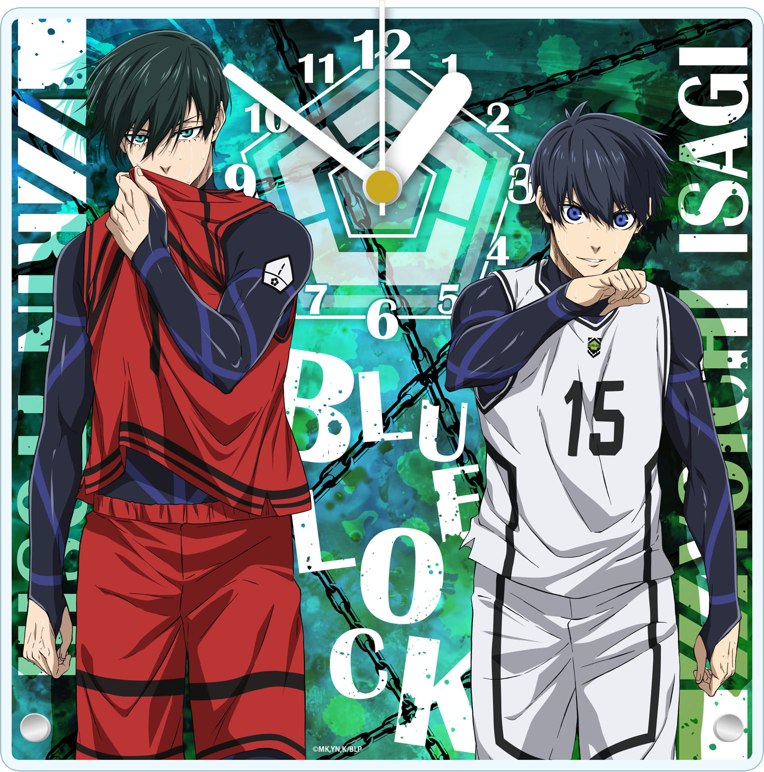 ブルーロック_アクリル置時計【潔 世一&糸師 凛】