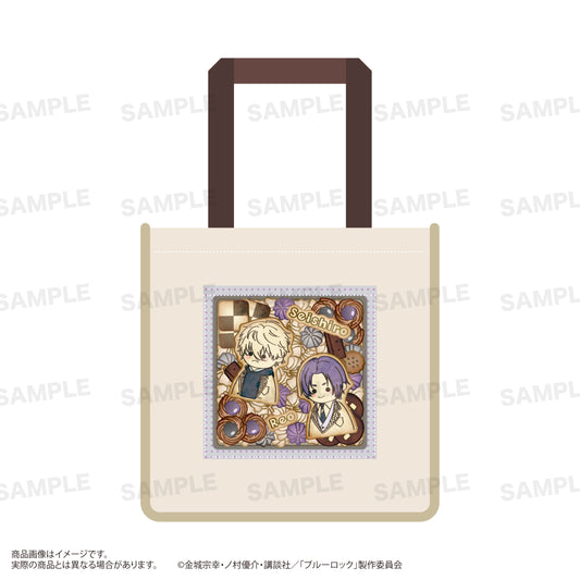 ブルーロック_パイピング正方形トートバッグ（うぃむぱてぃすりー） 凪 誠士郎＆御影玲王
