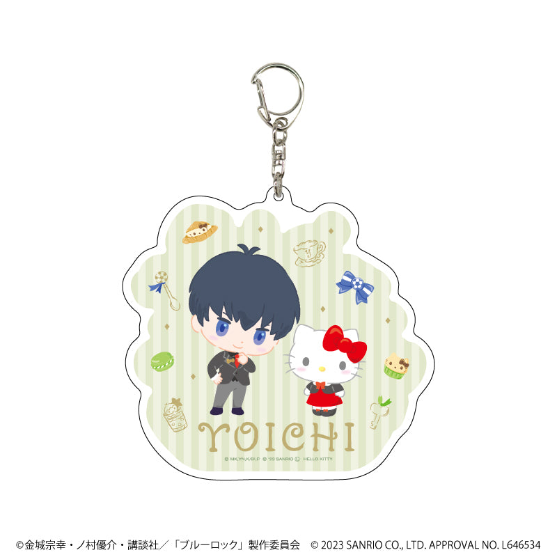 ブルーロック×サンリオキャラクターズ_デカアクリルキーホルダー11/潔 世一×ハローキティ(ミニキャライラスト)