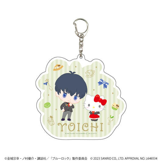 ブルーロック×サンリオキャラクターズ_デカアクリルキーホルダー11/潔 世一×ハローキティ(ミニキャライラスト)