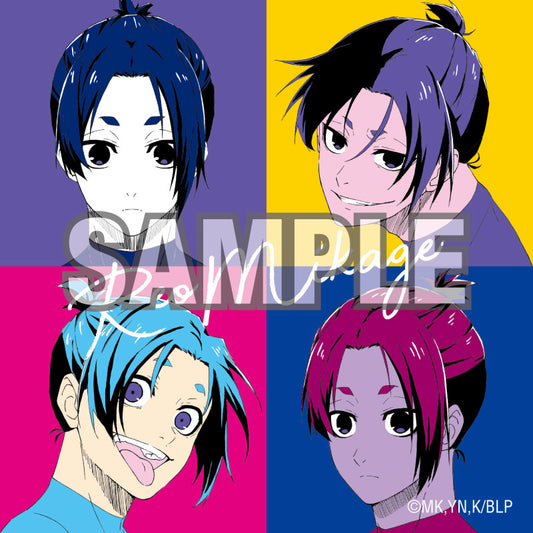 ブルーロック_ビッグ正方形缶バッジ ポップアート (御影玲王)