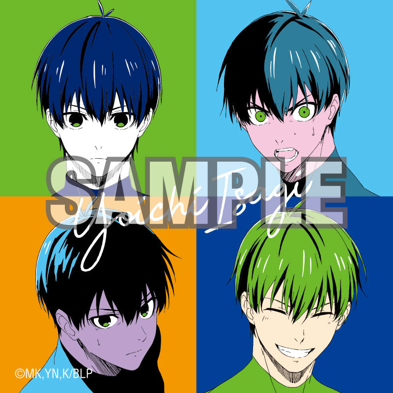 ブルーロック_ビッグ正方形缶バッジ ポップアート (潔世一)