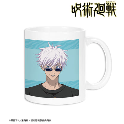 呪術廻戦_東武動物公園コラボ 描き下ろしイラスト 五条 悟 飼育係ver. マグカップ