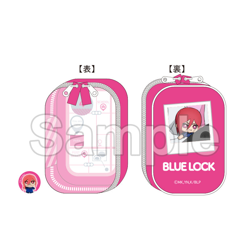 ブルーロック_ぬいポーチ ミニミニ缶バッジ付き 食べ歩き (千切豹馬)