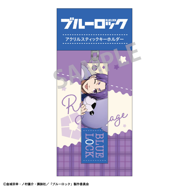 ブルーロック_アクリルスティックキーホルダー_御影 玲王_テディベア