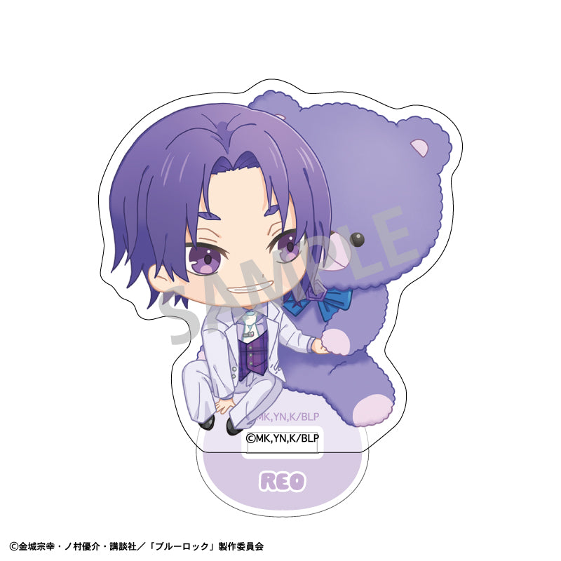 ブルーロック_ミニアクリルスタンド_御影 玲王_テディベア描き起こし