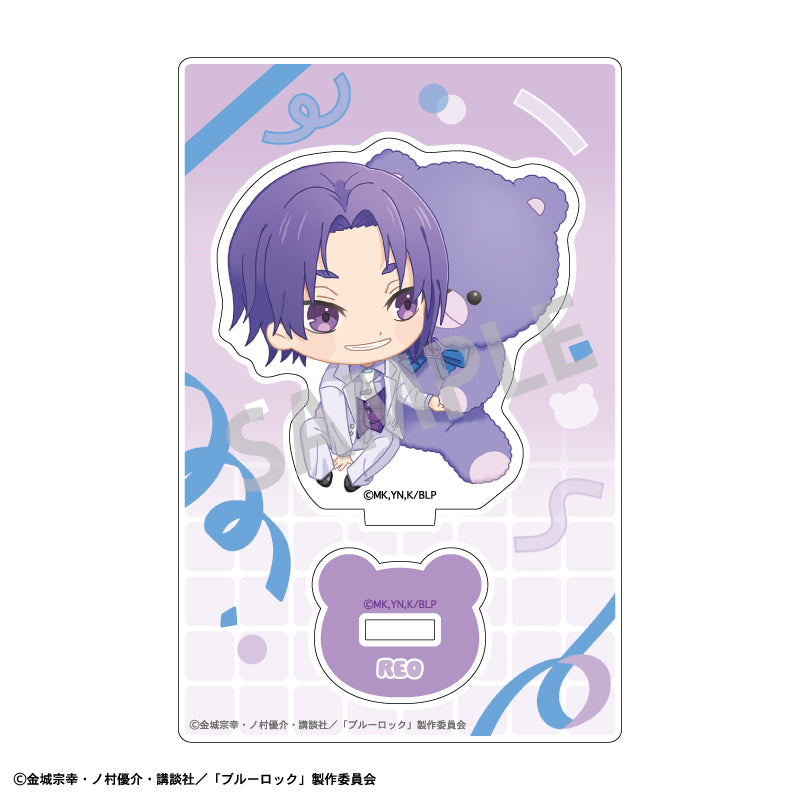 ブルーロック_ミニアクリルスタンド_御影 玲王_テディベア描き起こし