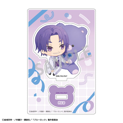 ブルーロック_ミニアクリルスタンド_御影 玲王_テディベア描き起こし