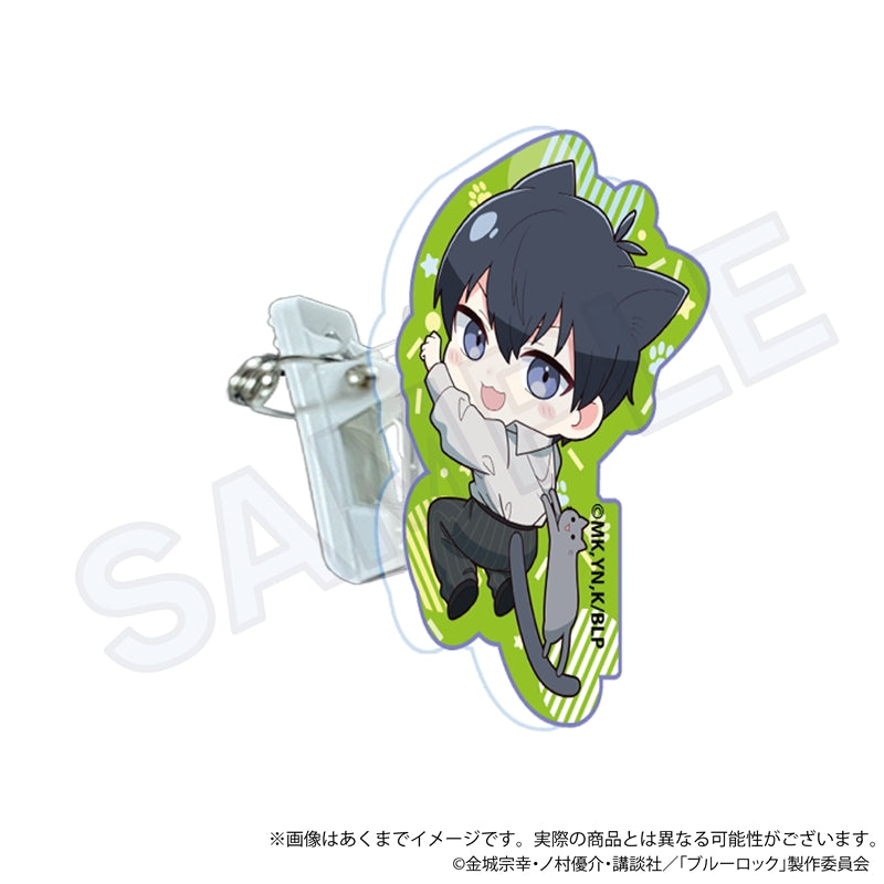ブルーロック_アクリルクリップ ひっつきにゃんver.　潔 世一