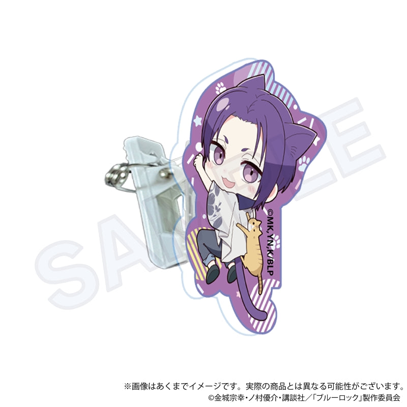 ブルーロック_アクリルクリップ ひっつきにゃんver.　御影　玲王