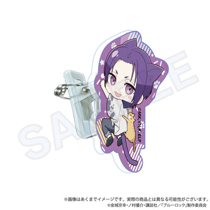 ブルーロック_アクリルクリップ ひっつきにゃんver.　御影　玲王