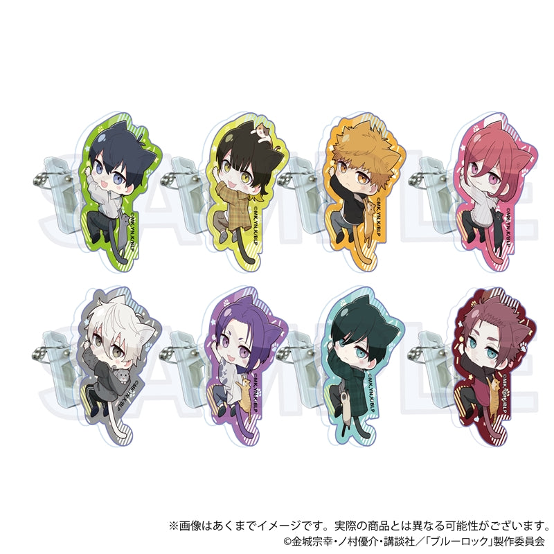 ブルーロック_アクリルクリップ ひっつきにゃんver.　御影　玲王
