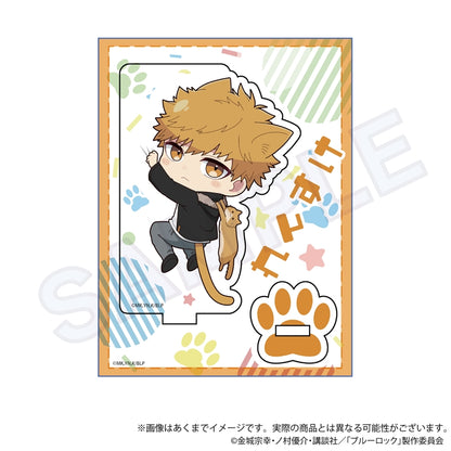 ブルーロック_ミニキャラスタンド ひっつきにゃんver.　國神　錬介