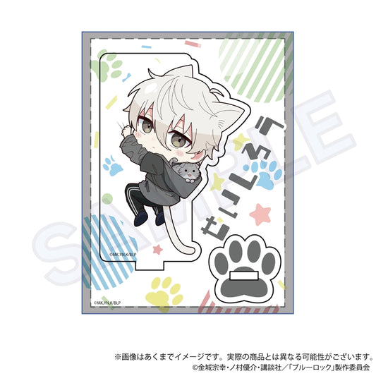ブルーロック_ミニキャラスタンド ひっつきにゃんver.　凪　誠士郎