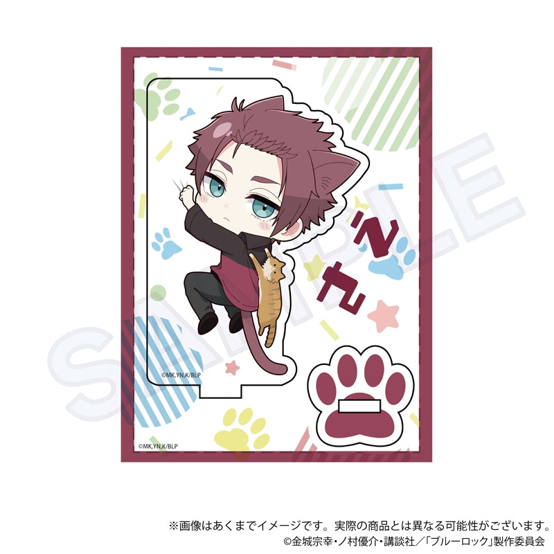 ブルーロック_ミニキャラスタンド ひっつきにゃんver.　糸師　冴