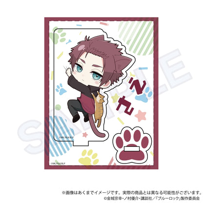 ブルーロック_ミニキャラスタンド ひっつきにゃんver.　糸師　冴