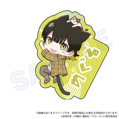 ブルーロック_ダイカットステッカー ひっつきにゃんver.　蜂楽　廻