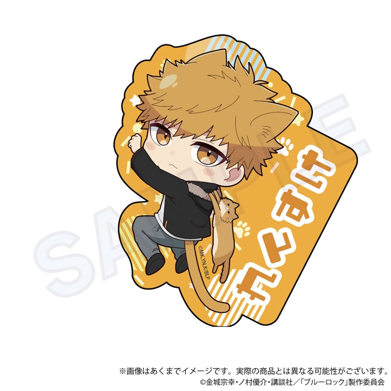 ブルーロック_ダイカットステッカー ひっつきにゃんver.　國神　錬介