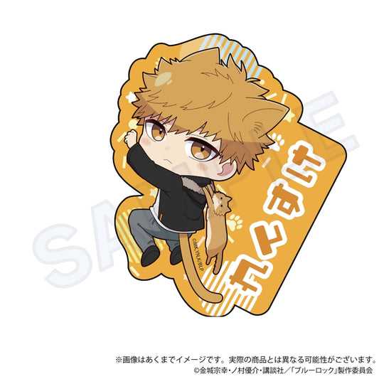 ブルーロック_ダイカットステッカー ひっつきにゃんver.　國神　錬介