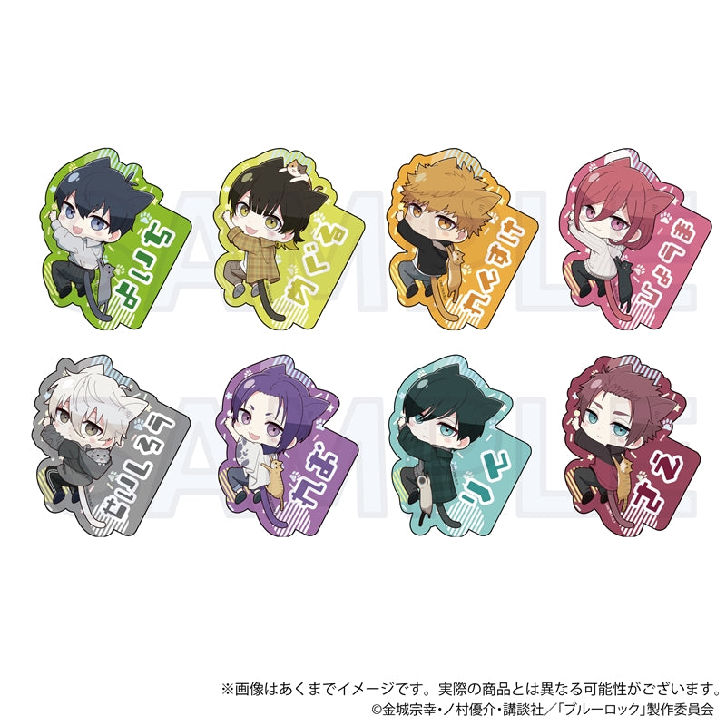 ブルーロック_ダイカットステッカー ひっつきにゃんver.　千切　豹馬