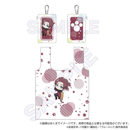 ブルーロック_収納ポーチ付きエコバッグ ひっつきにゃんver.　糸師　冴