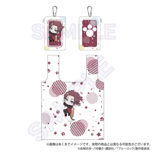 ブルーロック_収納ポーチ付きエコバッグ ひっつきにゃんver.　糸師　冴