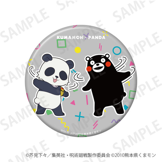 呪術廻戦_きらきら缶バッジ+75 くまモンといっしょver. パンダ
