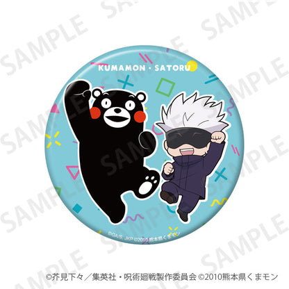 呪術廻戦_きらきら缶バッジ+75 くまモンといっしょver. 五条悟